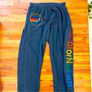 Aviator Nation Venice Beach Sweatpants, Navy, Sz. Large